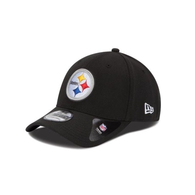 Black Pittsburgh Steelers Hat - New Era NFL Team Classic 39THIRTY Stretch Fit Caps USA2345180